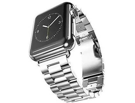 Kit Brazalete, Herramienta y Protector de Pantalla de Hidrogel para Apple Watch Series 6 PHONECARE Stainless Lux Gris