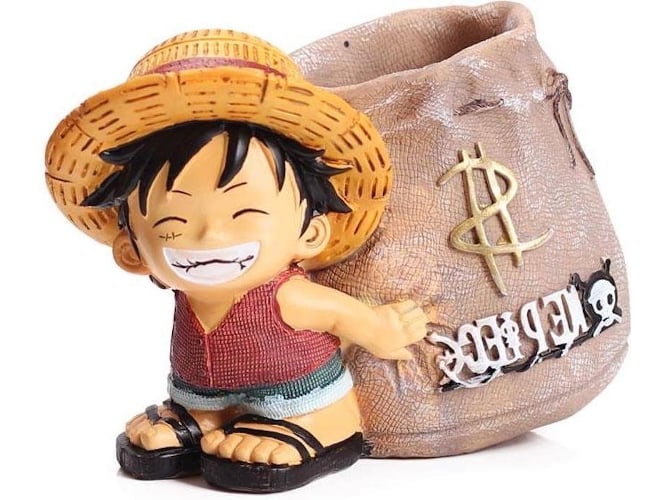 Figura EASTVAPS Anime One Piece Luffy Resina Office Pen (10cm)