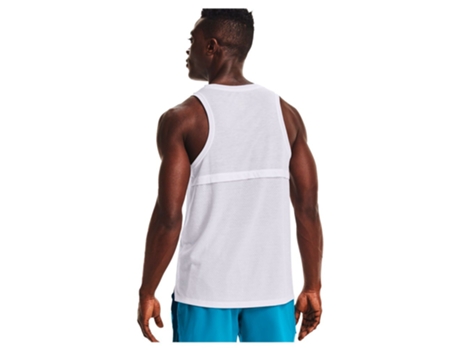 Camiseta sin Mangas de Hombre para Running UNDER ARMOUR Streaker Blanco (2XL)
