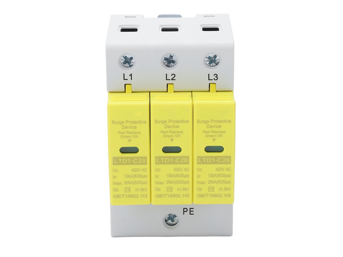 Dispositivo De Protección Contra Sobrecarga Ca 3p 10‑20ka 420v Con Cubierta De Pc Retardante A La Llama