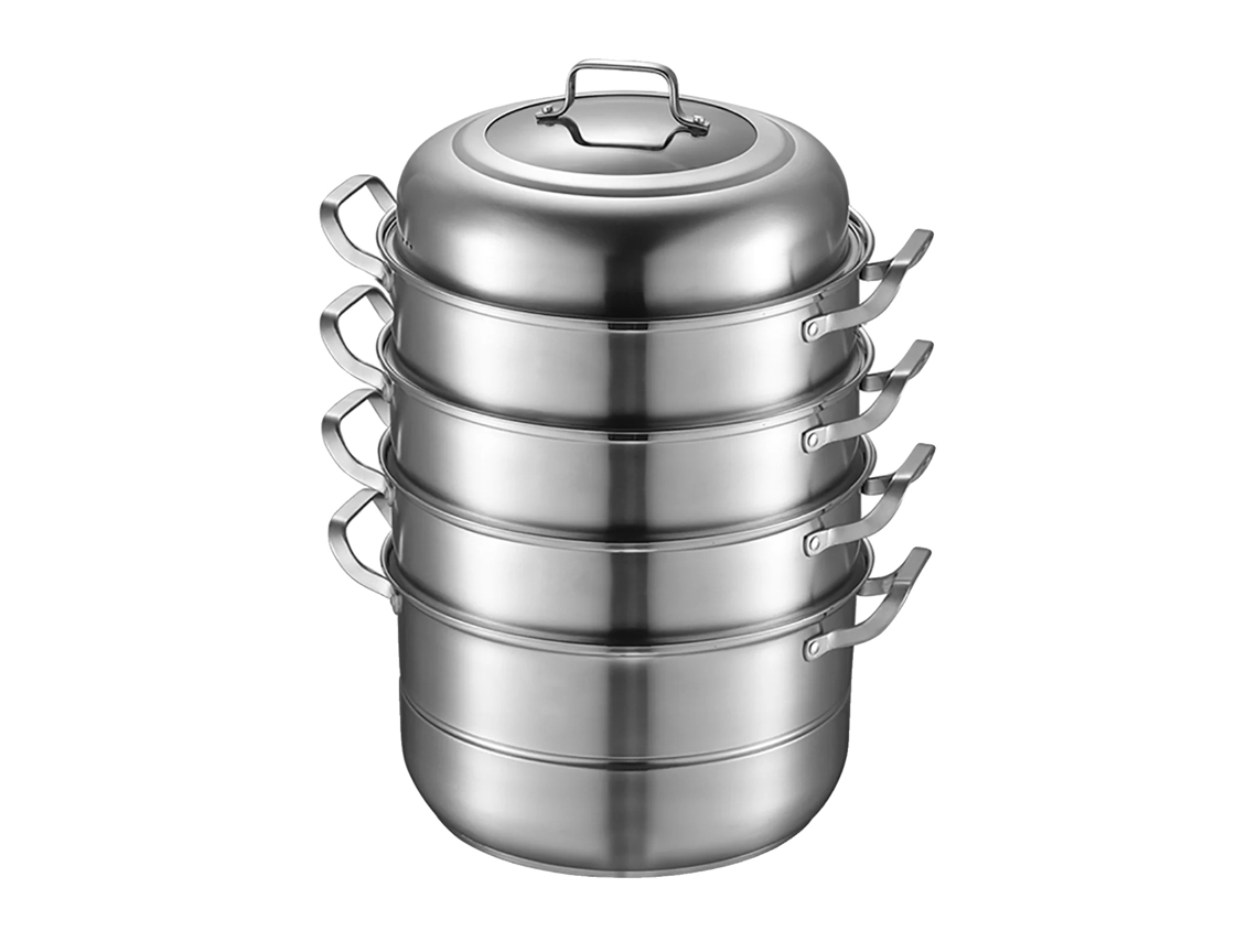 Olla vaporera, acero inoxidable 304, capacidad de 2,38 galones, diseño de 3 capas, resistente al calor, fácil de limpiar (OEM)