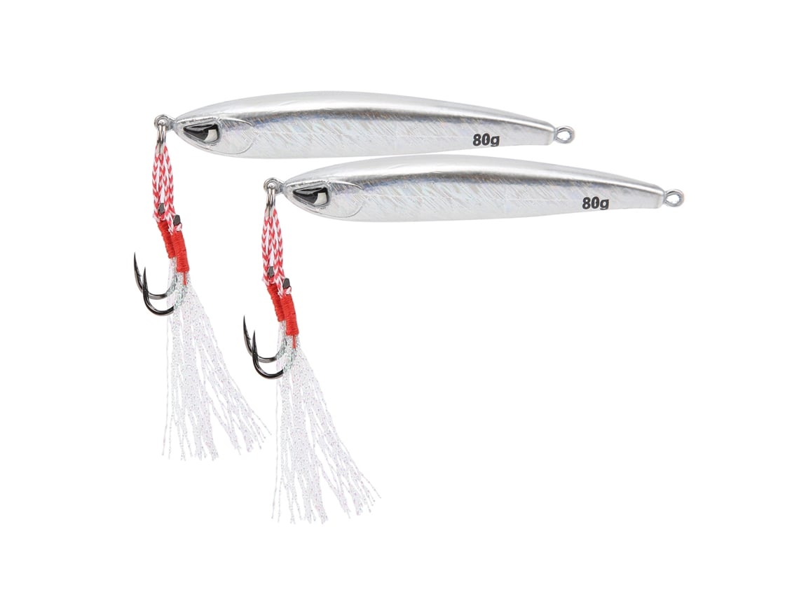2026rebe-2pcs Señuelos De Pesca Con Ojos 3d, Bait Wobbler Con Anzuelos Dobles Para Bass Pike, Plata