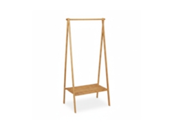 Relaxdays Perchero Burro Plegable Con Repisa, Bambú, Marrón, 170 X 83 X 56 Cm