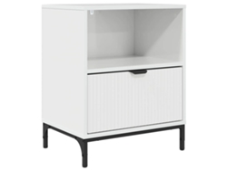 Maison Exclusive - Con Cajón Blanco Brillante 49 X 36 X 61 Cm Madera Contrachapada