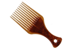 Peine De Dientes Anchos Plástico Anti-enredos Para Cabello Rizado Afro Herramienta De Peluquería
