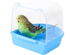 2026-baño Colgante Para Aves Pequeñas Linjou, Accesorio De Jaula Con Ganchos, Acrílico Transparente, Azul