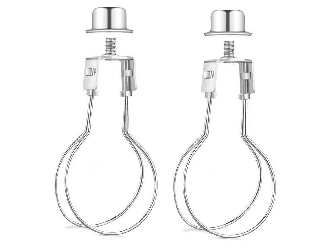 2026-46135-kit Adaptador Para Lámpara Linjou Con Finiales Y Niveladores De Abatibles 2 Unidades Plata