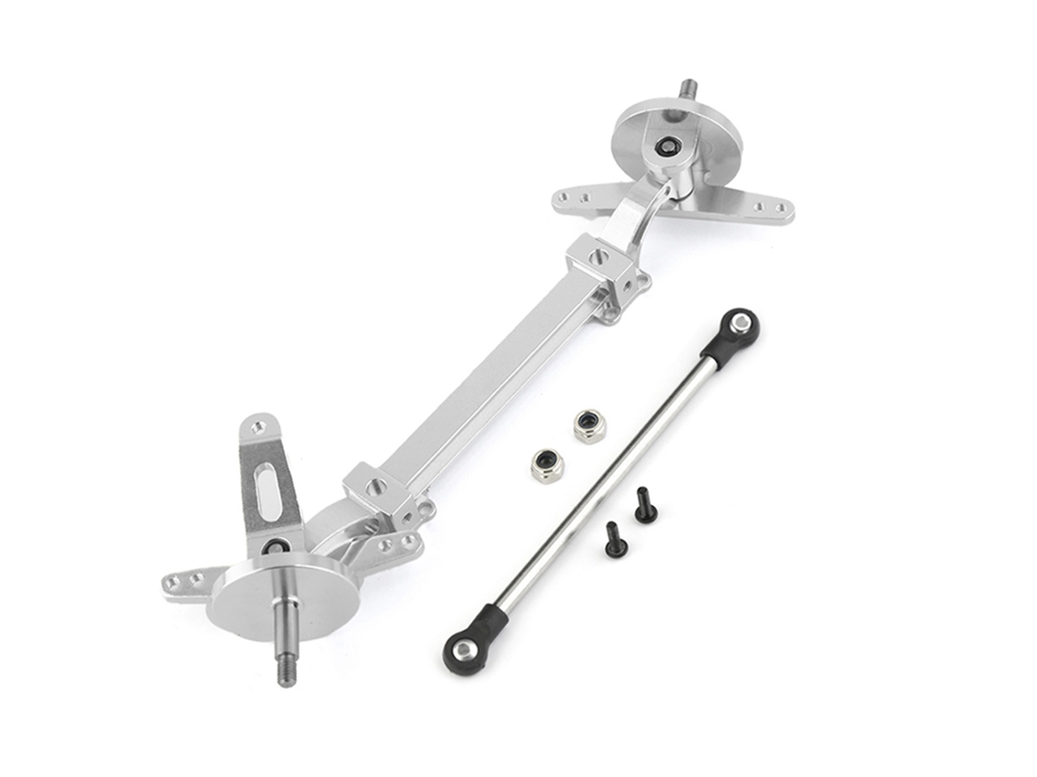 Kit De Eje Delantero Sin Dirección Asistida, Conjunto De Cigüeñal Metálico A Escala 1:14 Para Coches De Control Remoto Tamiya, Tractor Y Camión.