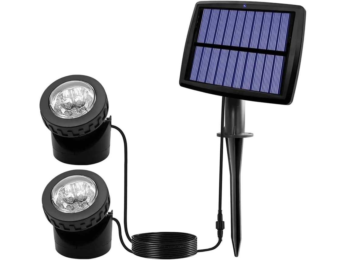 Reflectores solares para estanques, luces LED solares subacuáticas con iluminación paisajística de Gokoco