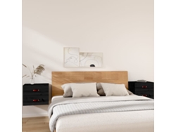Mesitas de Noche de Pared 2 Pzs 50X36X40 Cm Negro