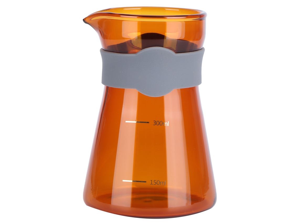 Cafetera de vidrio de borosilicato de alta calidad con báscula (marrón)