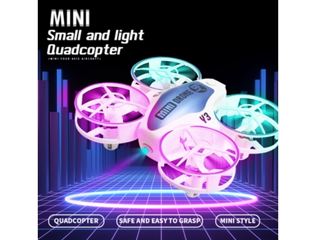 Mini UFO Drone con luz LED (Modelo: Y3 - Duración de la batería: 6 min - Azul)
