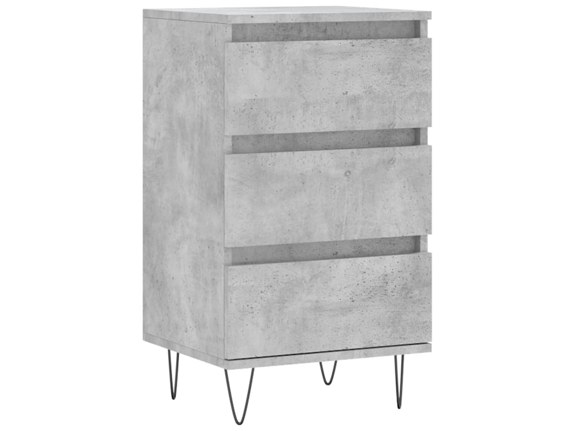Maison Exclusive - Aparador Madera De Ingeniería Gris Hormigón 40x35x70 Cm
