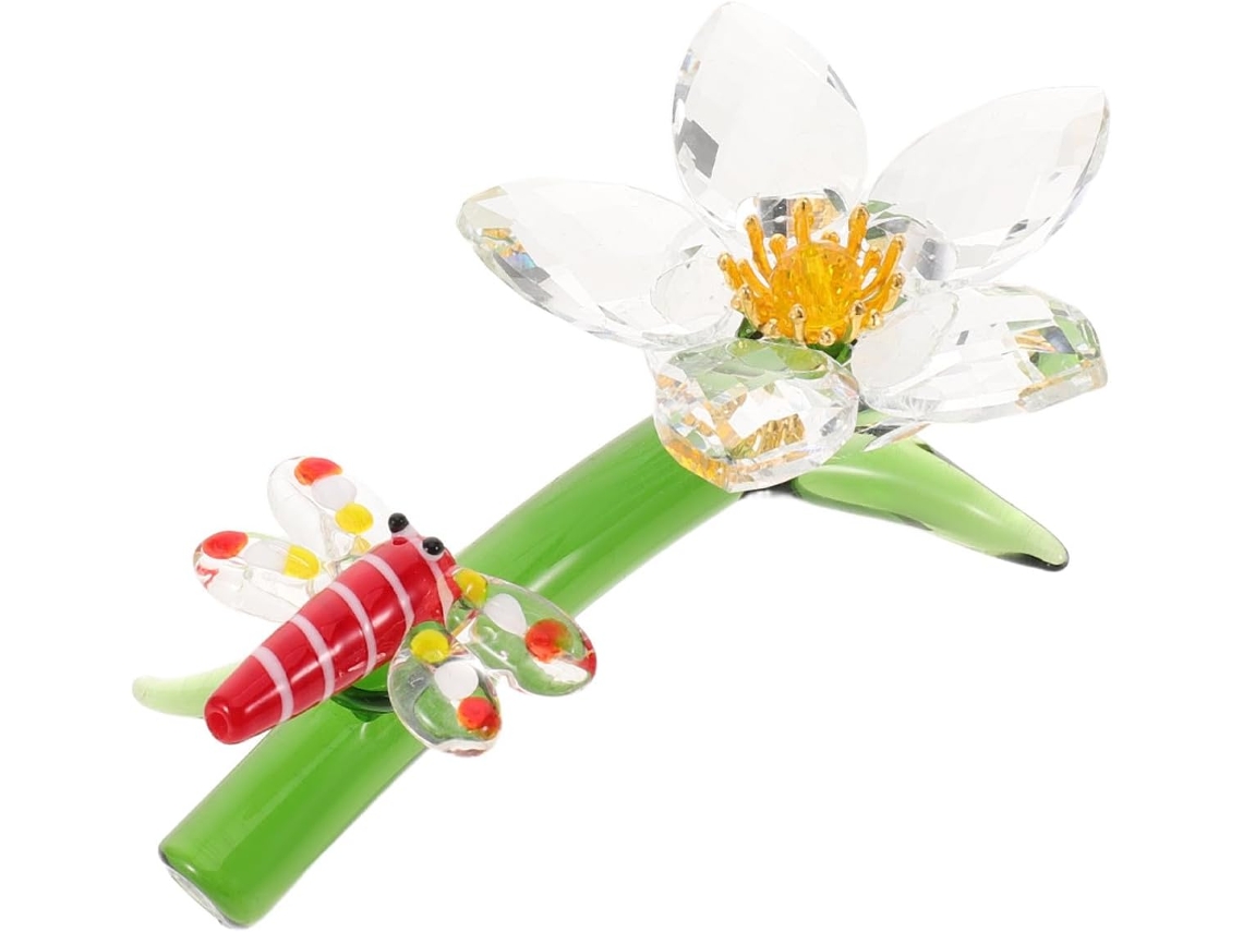 Elegantes Delicados Adornos Cristal Forma Libélula Versátil Decoración Bodas Regalos Mujeres Estilo Refinado