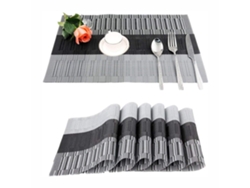 Juego de 6 Vajillas, PVC Antideslizante, Lavable para Cocina TRUYUETY