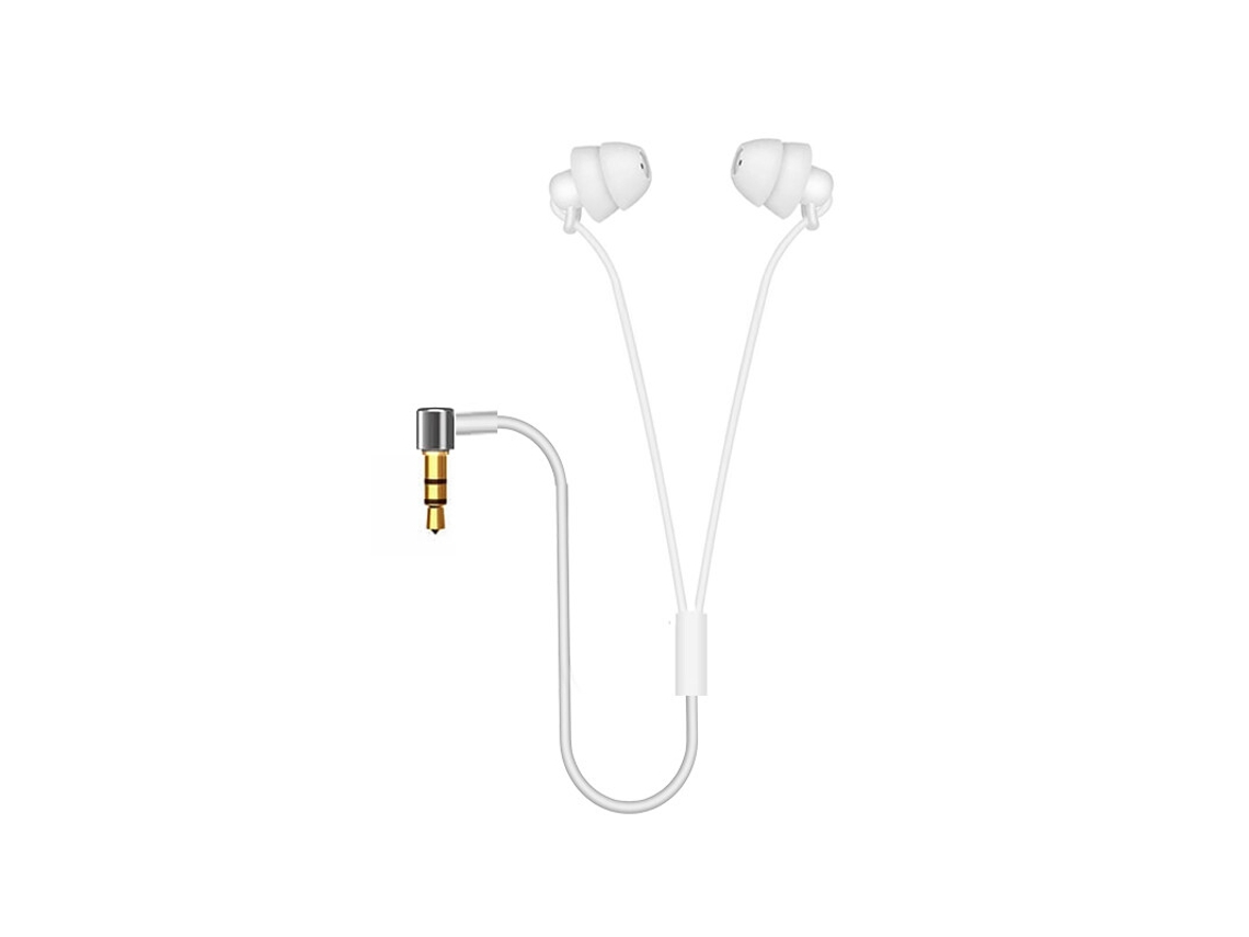 Auriculares Inalámbricos Universales De 3,5 Mm Con Altavoces Internos Con Cable (blancos, 50 Cm)