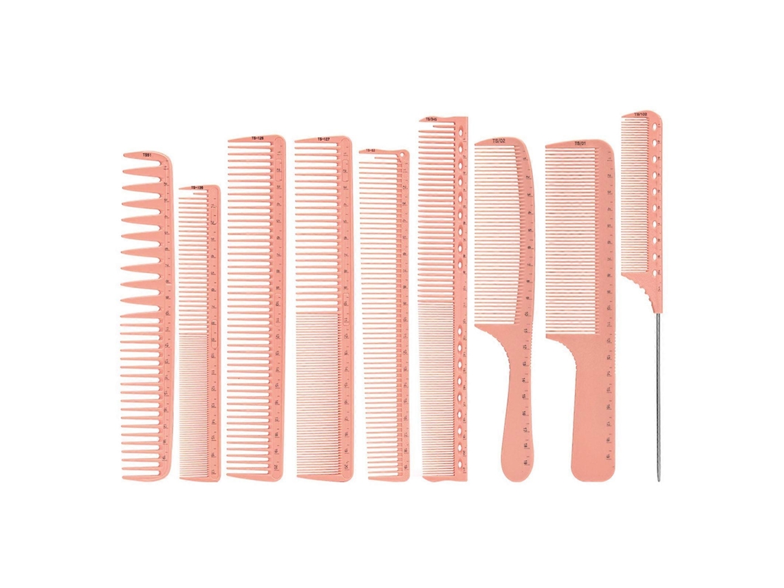 Peine de peluquero multifuncional, graduado, desenredante y antiestático, para el cuidado del cabello, maquillaje y peinado. Tienda Jinyubo