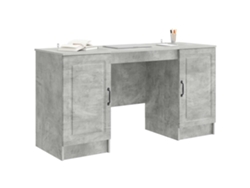 Maison Exclusive - Mesa gris cemento 142,5 x 50 x 75 cm, derivados de la madera