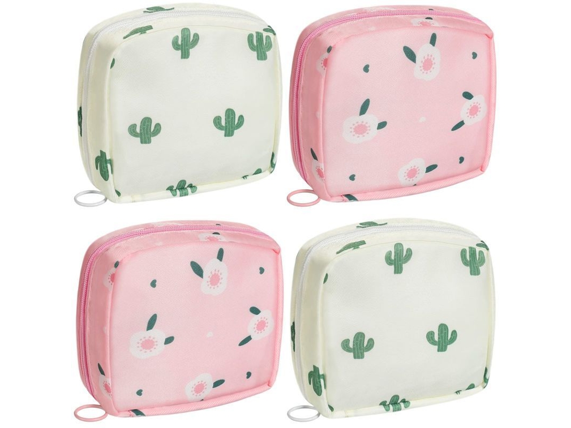 2026-4 Bolsas De Maquillaje Pequeñas Para Bolso Organizador De Cosméticos Portátil Con Cremallera (plantas)