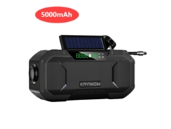 Generador solar de emergencia con manivela, radio portátil AM/FM/NOAA, linterna LED, alarma SOS y batería externa de 2000/5000/10000 mAh. Viewleaf