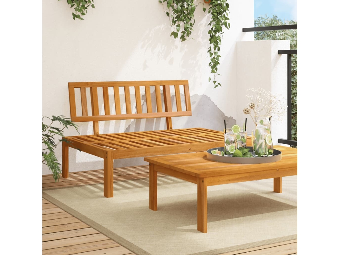 Sofá de jardín de palets de madera maciza de acacia de DKD Home Decor