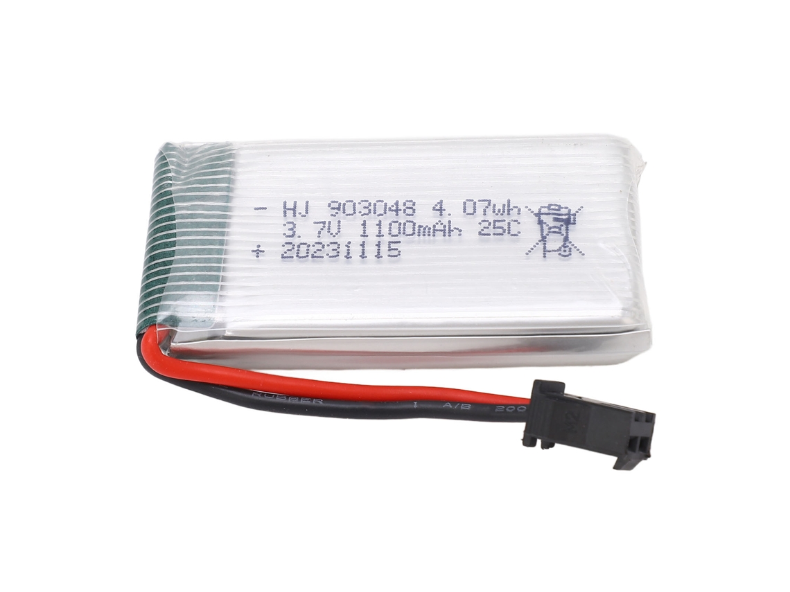 Ymsl Batería Lipo Drone 3.7v 1100mah Con Conector Sm Negro Para H5p X5sw Aeronave Rc Hxl