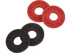 Strap Lock FENDER Blocks Rojo y Negro (2 pares)
