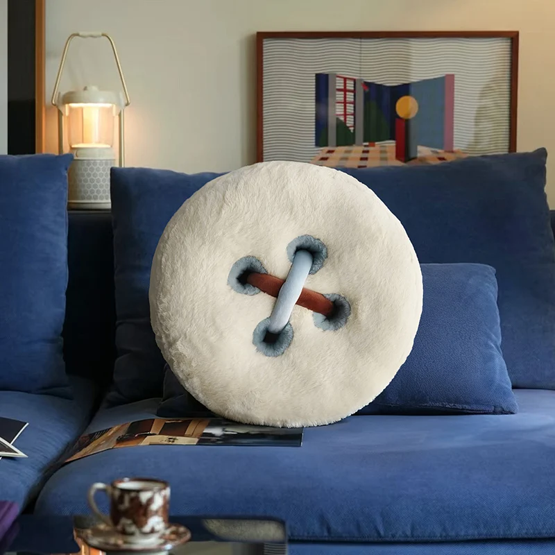 Cojín/almohadón Decorativo Para Adultos Con Estampado De Botones (marrón Claro, 40 Cm)