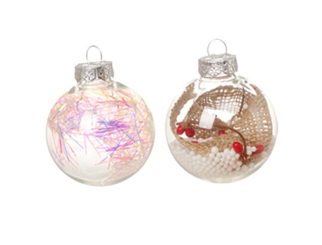 Bola de adornos colgantes de árbol de Navidad de plástico, para decoración de fiesta de vacaciones de Año Nuevo, estilo 5