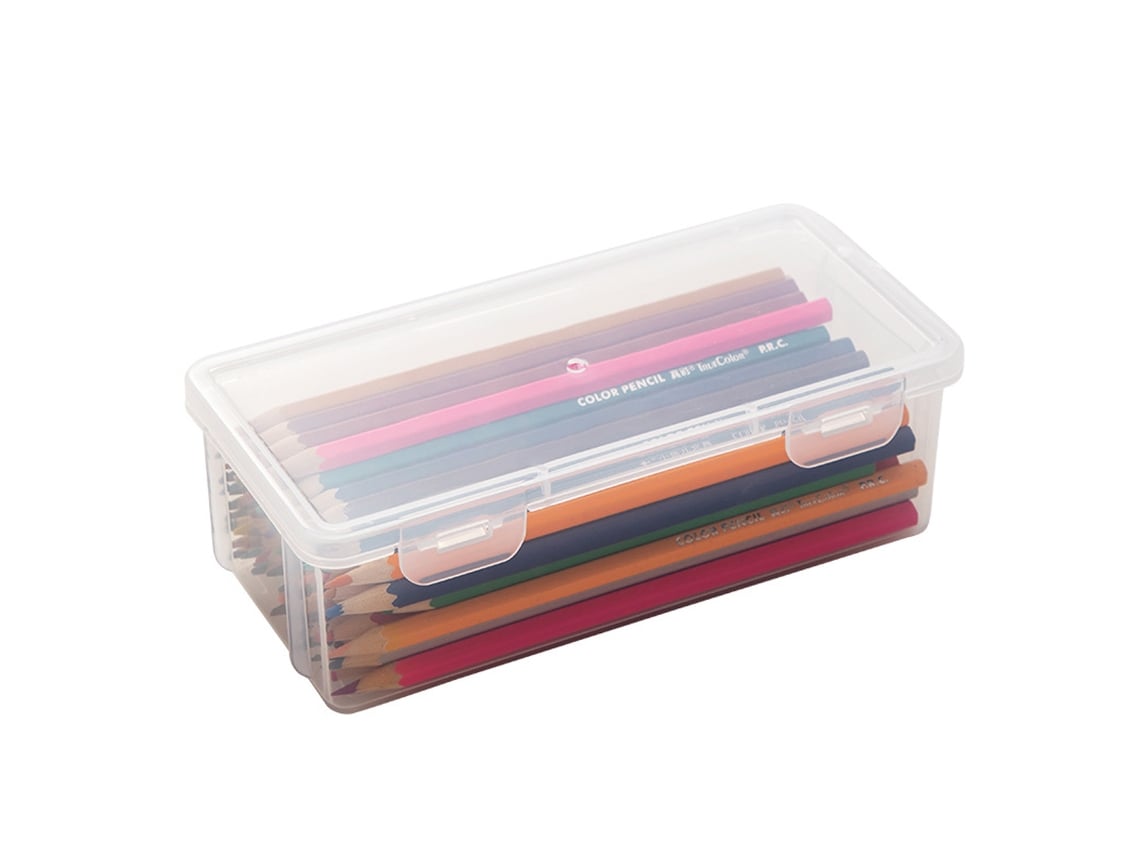 Colores Surtidos, Paquete De 2, Caja De Lápices De Plástico, Caja
