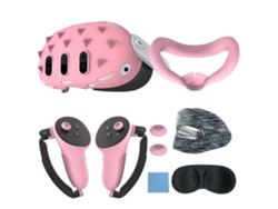 Set De 7 Fundas Protectoras De Silicona Para Meta Quest 3, Antideslizantes Y Anticaídas Digitallab (rosa)