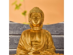 Pieza Decorativa ZEN'LIGHT Buda (Gris - 16x10x20 cm - Resina)