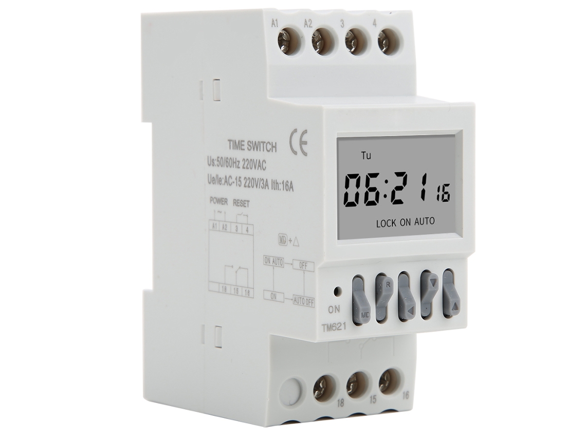 Temporizador Digital Tm621 Con Función De Cuenta Regresiva E Interruptor De Alimentación Ac220v.