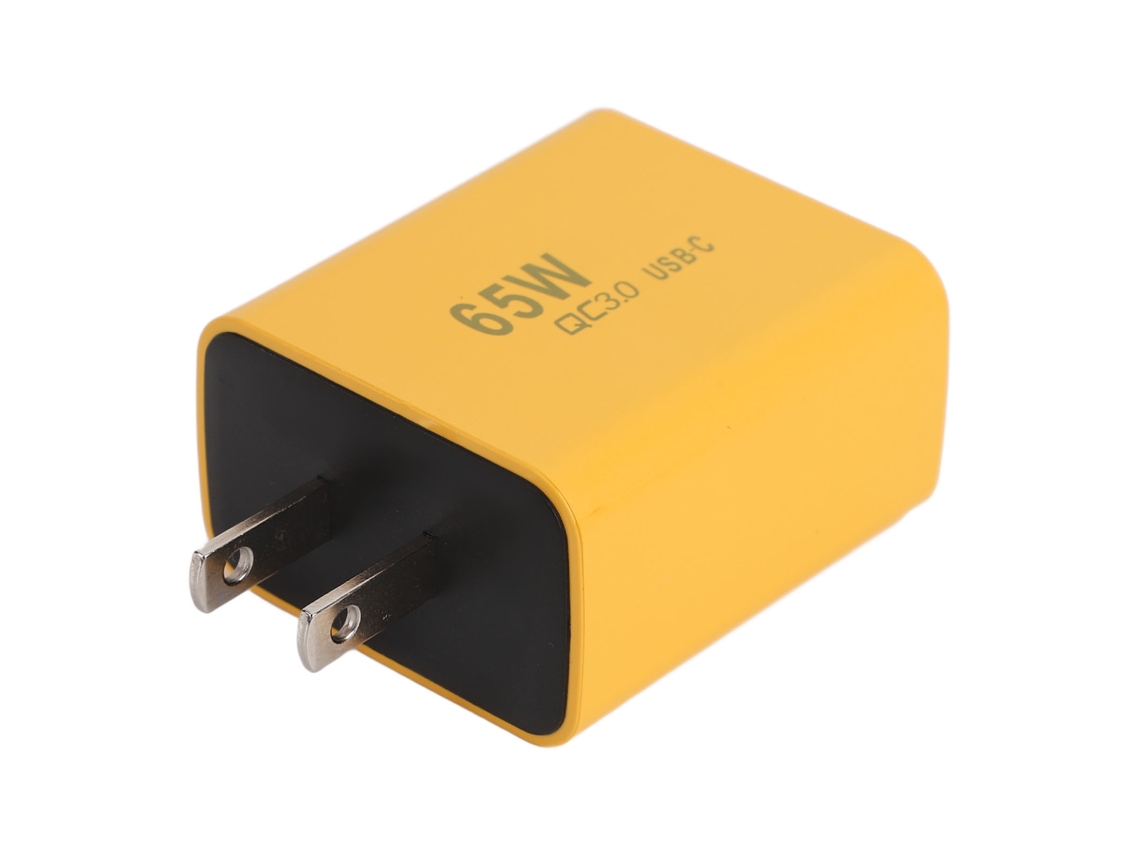 Bloque De Cargador Usb C De 3 Puertos Gan De 65w Adaptador De Carga Rápida Usb C Dual Pd Qc3.0