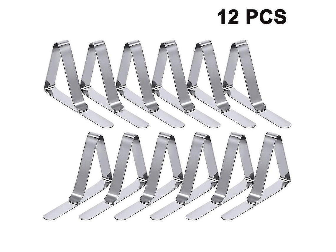 Rebe-12 Clips Mesa Picnic Acero Inoxidable Flexible Soportes Mantel Ideal Para Picnic Fiesta Exterior Interior