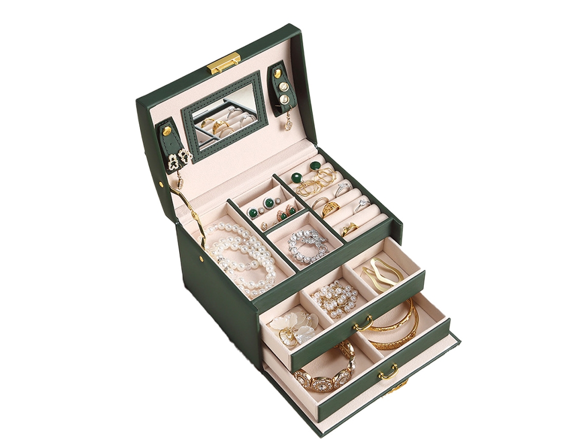 Caja de joyas de tamaño mediano para viaje Kofihety