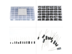 Kit de 1000 condensadores electrolíticos radiales, 36 valores, 0,1 µF-1000 µF, 10 V-50 V, Componentes electrónicos