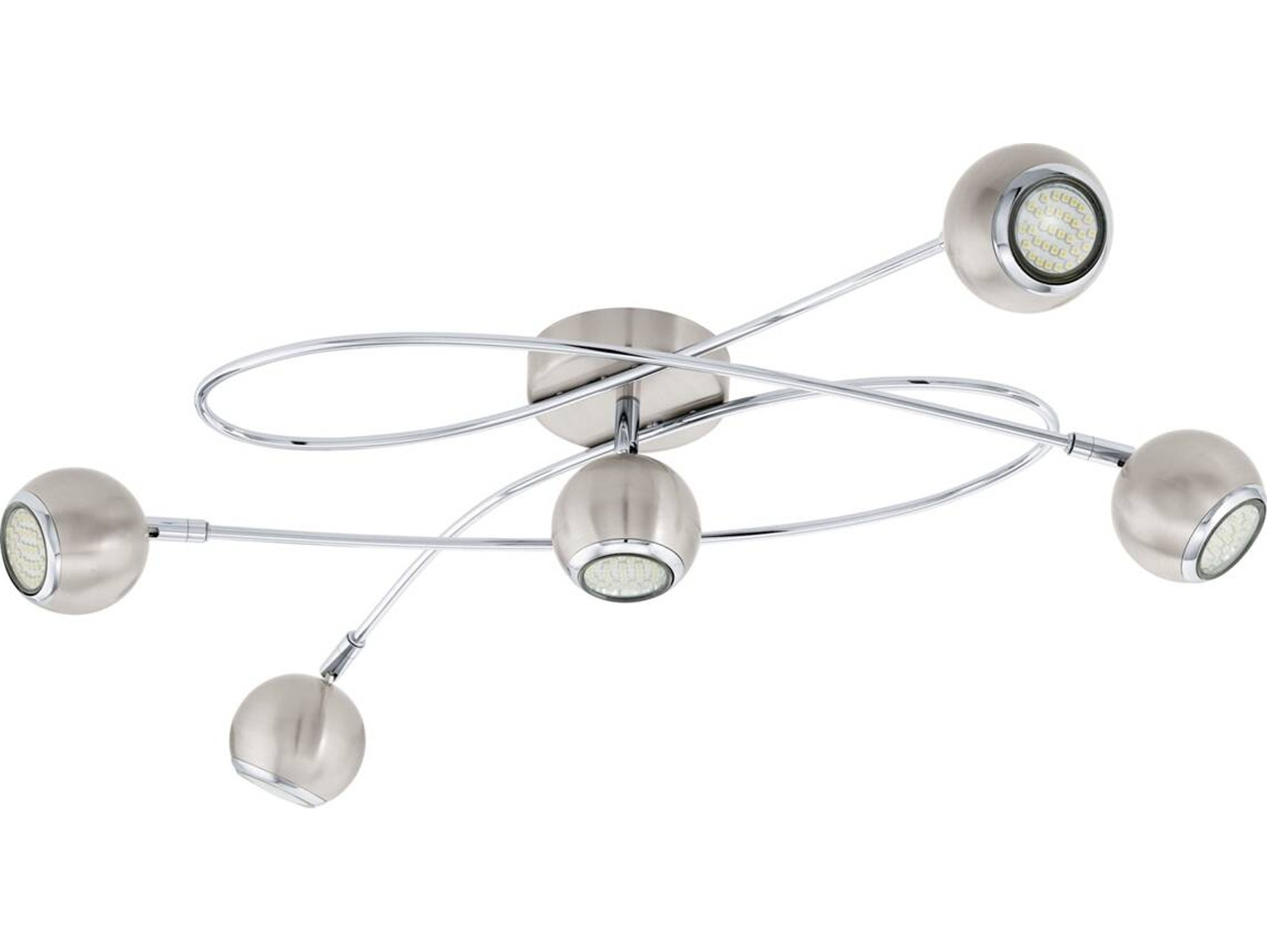 CAND. TETO OND LED EGLO LOCANDA CROM/BR