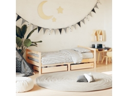 Cama Con Cajones Madera De Pino 80x160cm