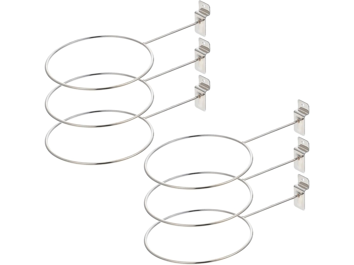 Soporte de pared metálico Gokoco para pelotas de baloncesto (juego de 6 piezas)