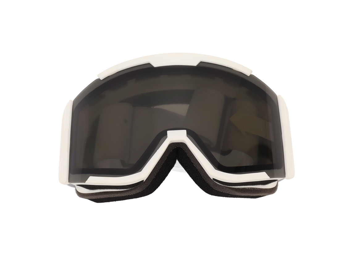 Ymsl Gafas De Esquí Al Aire Libre De Doble Capa Anti Niebla, Resistente Al Viento, Visión Amplia, Protección Uv, Marco Blanco, Lente Gris Hxl