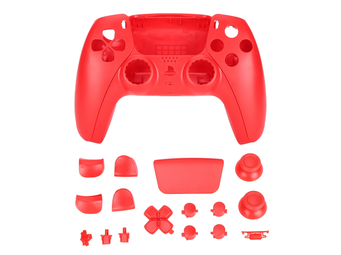 Botón de repuesto para la carcasa del mando rojo de PS5