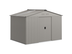 Casinha de jardim externa de 1,37 m² com porta com trinco e aberturas de ventilação (163x90x179 cm) S/MARCA