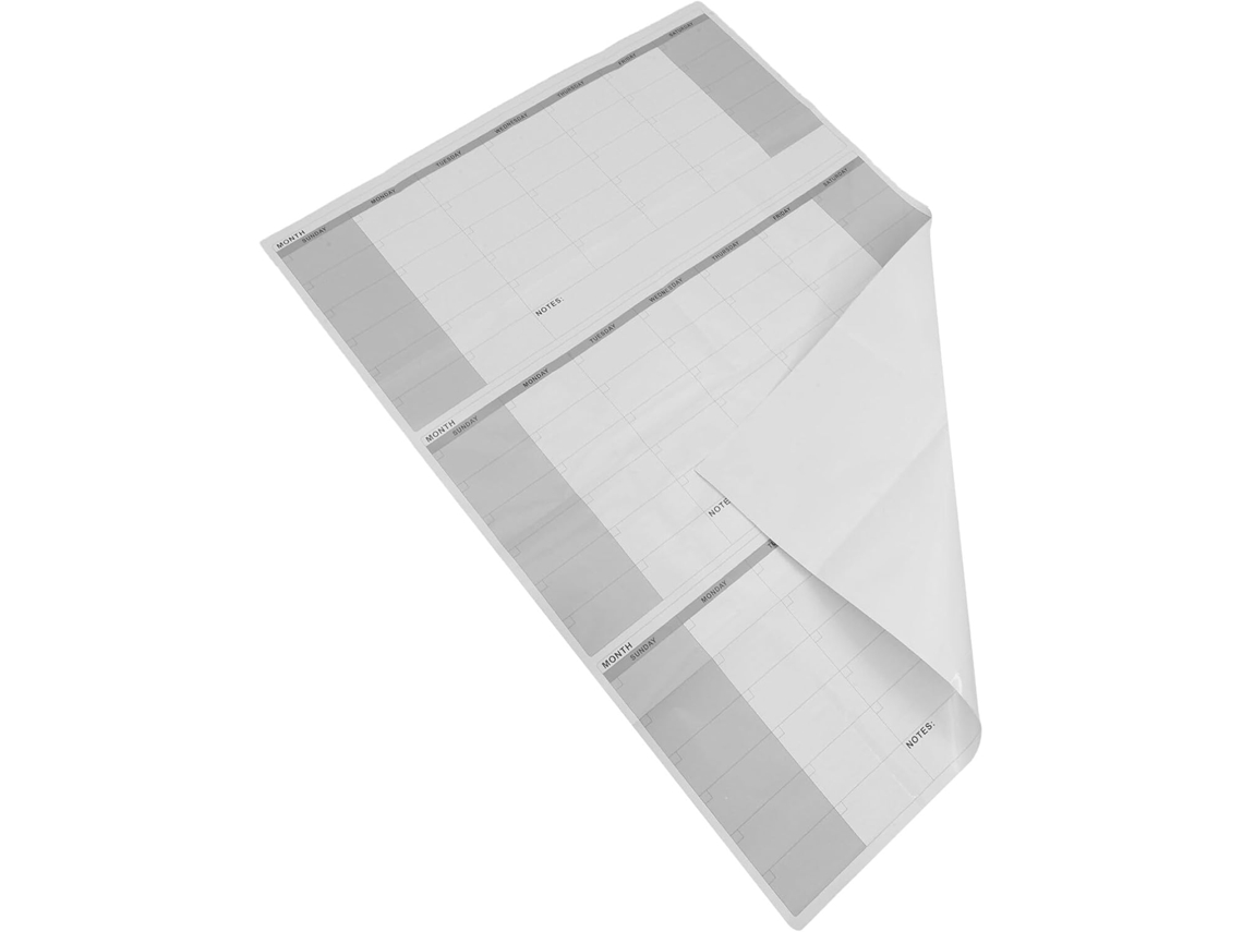 Calendario De Pared De Borrado En Seco De 3 Meses Sin Fecha, Pizarra Blanca Vertical Grande, Planificador Mensual Con