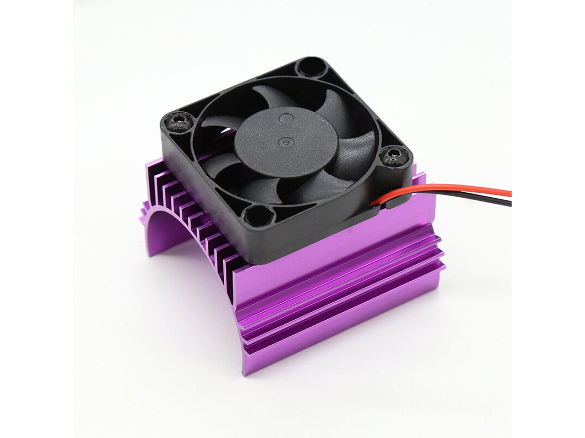 Disipador de calor para motor de coche RC de 40 x 40 mm (4074, 4274 y 1515) con ventilador para piezas de coche RC a escala 1/8, 1/10 y 1/12.