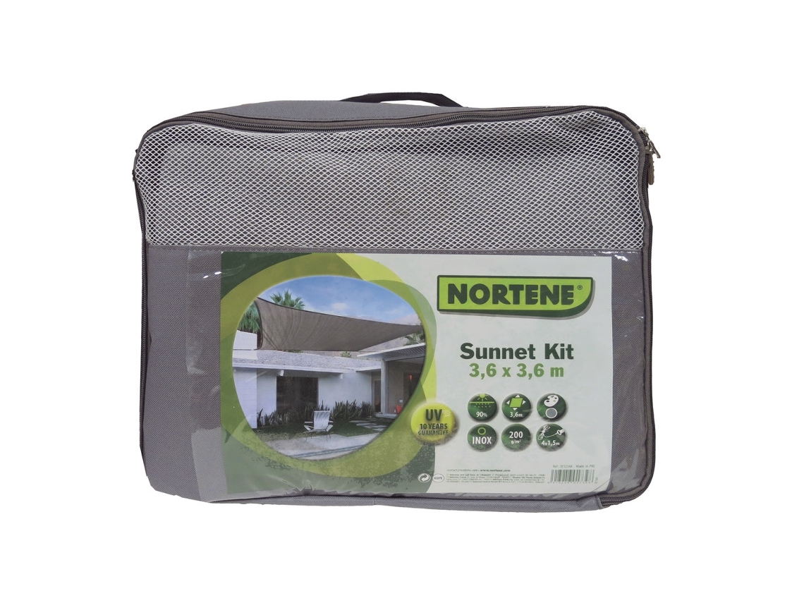 Toldo Vela Permeable Triangular 3x3x3 M Gris Nortene