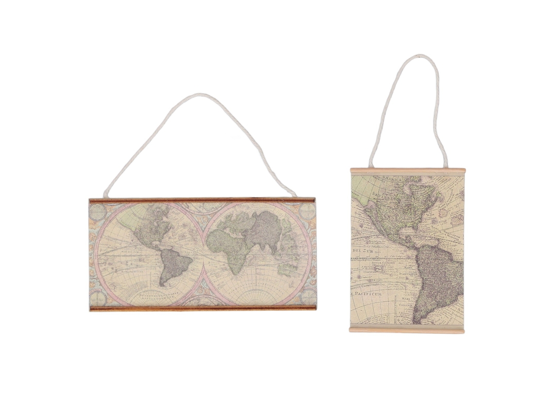2 Mapas Del Mundo En Miniatura A Escala 1:12 Para Decoración De Casas De Muñecas, Geografía Para Niños.
