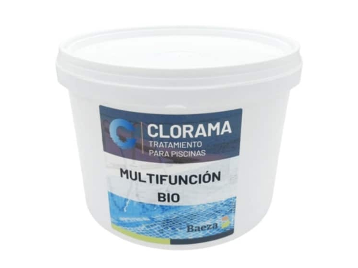 Clorama Bio Trichlor 200g Tratamiento Multifuncional Clarificante Antialgas para Piscinas - 25 Kg