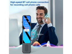 Gravador De Voz Profissional G6 Com Gravação Bt 3 Microfones Gravação Ativada Por Voz 8gb Para Aulas Reuniões