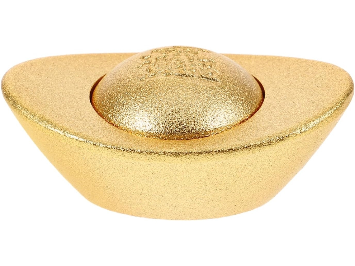 Decoración Escritorio Cobre Dorado Acabado Adorno Sencillo Fondo Plano Creativa Regalo Shower Mate Obra Arte
